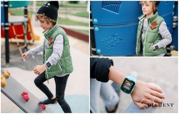 Smartwatch Garett Sweet Różowy to nowoczesny lokalizator GPS, smartwatch dla dziecka z wodoodporną obudową IP54. Posiada lokalizator GPS, przycisk SOS, wbudowany telefon komórkowy, aparat fotograf (1).jpg